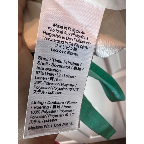 NEW J.Crew White Linen Blend Button Vest Size 10 Front Pockets - Picture 9 of 9